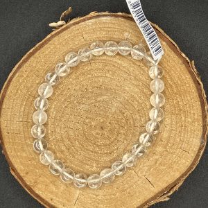 Bracelet perle 6mm Cristal de Roche