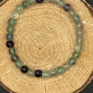 Bracelet perle 6mm Fluorine Multicolore