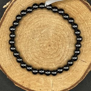 Bracelet perle 6mm Hématite