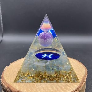 Orgonite 60mm - Poisson - Améthyste et Aigue Marine