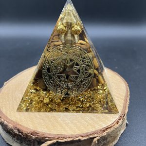 Orgonite 60mm - Cercle magique et Œil de tigre