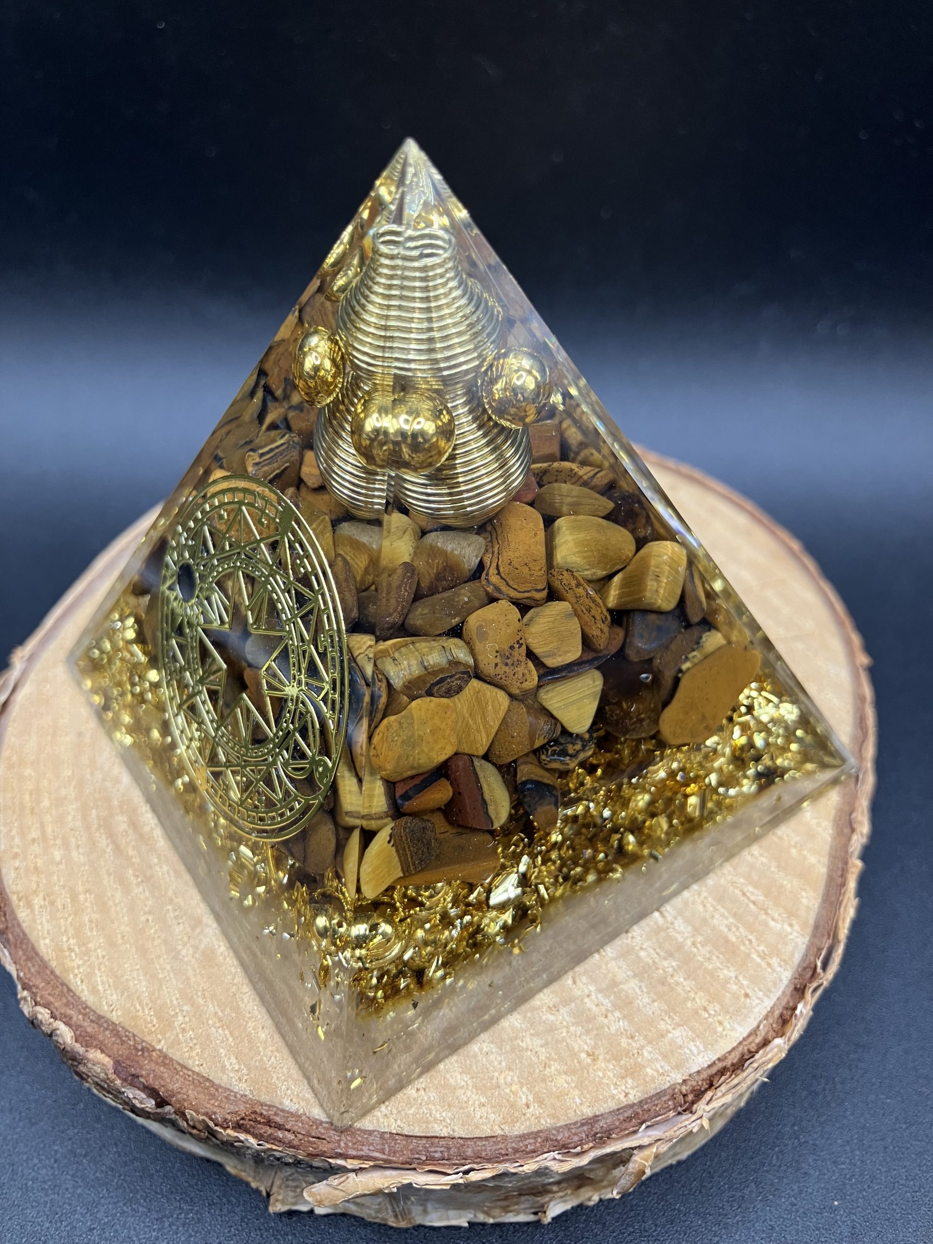 Orgonite 60mm - Cercle magique et Œil de tigre – Image 3