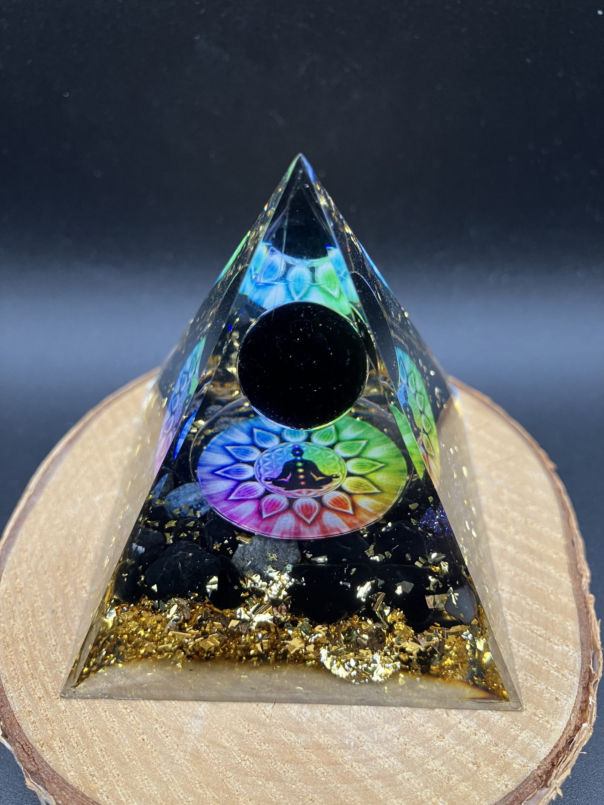 Orgonite 60mm - Méditation - Obsidienne Noire – Image 2