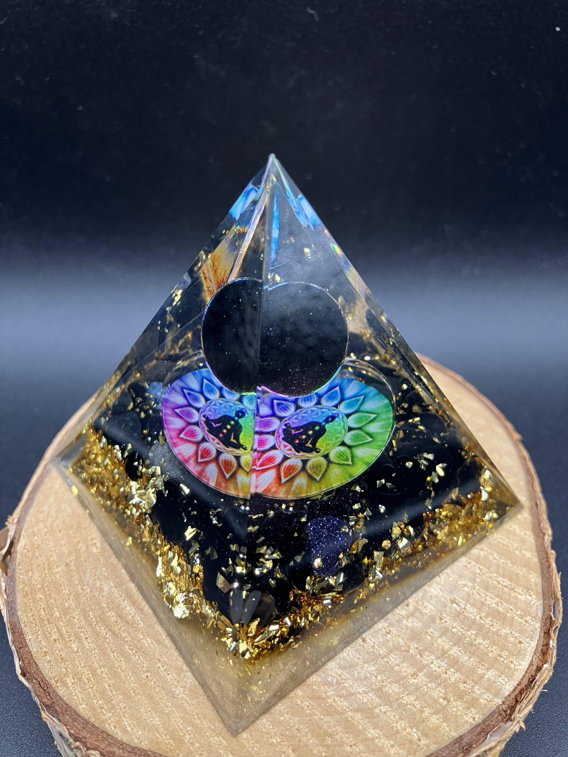 Orgonite 60mm - Méditation - Obsidienne Noire – Image 3