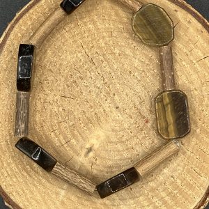 Bracelet en Noisetier et œil de tigre