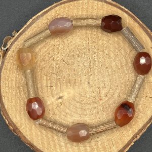 Bracelet en Noisetier et Cornaline